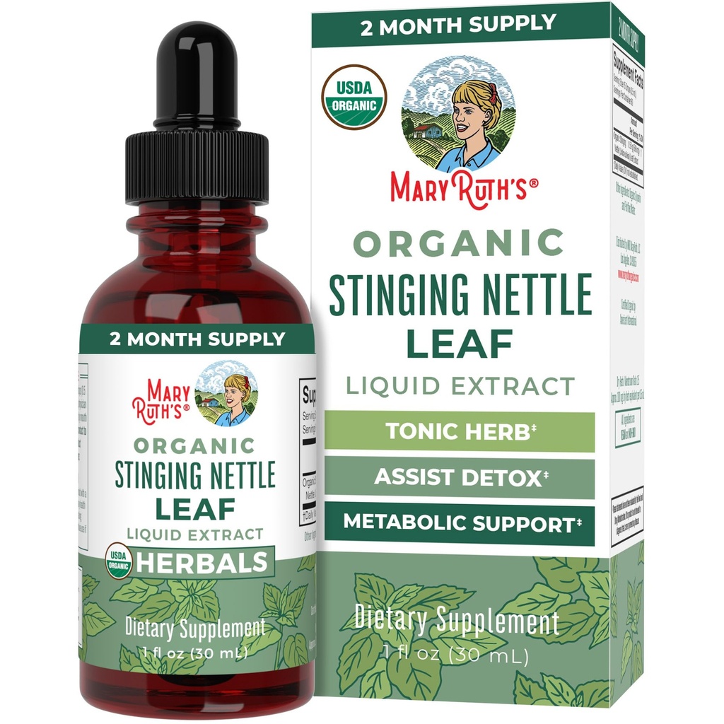 MaryRuth 有机物 Stings Nettle Leaf 提取器 解毒剂 补充草药 滴药 USDA 有机物 维根 维根 维根 维根 Non-GMO Gluten Free | 1 Fluid Oz