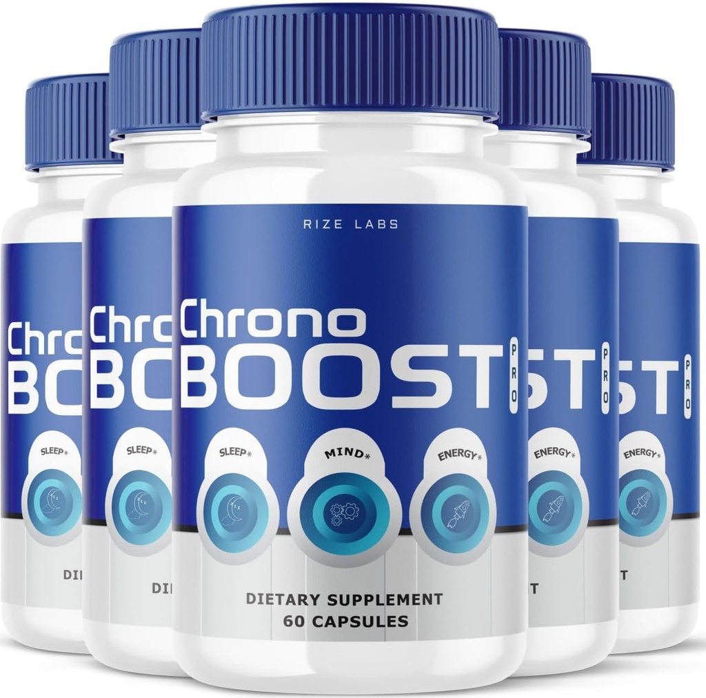 rize 实验室 Chrono Boost Pro Capsules,支持睡眠和脑健康,高级公式,草药补充剂 - 包装5(300 Capsules)