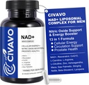 NAD+ 数字化 男子1000mg、NAD+、Resveratrol、CoQ10、L-Citrulline & Maca根-细胞能量、健康老化支持、抗氧化剂、Nitric Oxide前列腺健康60 Capsules