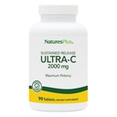 NaturesPlus Ultra-C 2000毫克-90毫克-90毫克-含玫瑰HIPS的维生素C包装-Immune和抗氧化剂支持-蔬菜,Gluten Free-180 服务