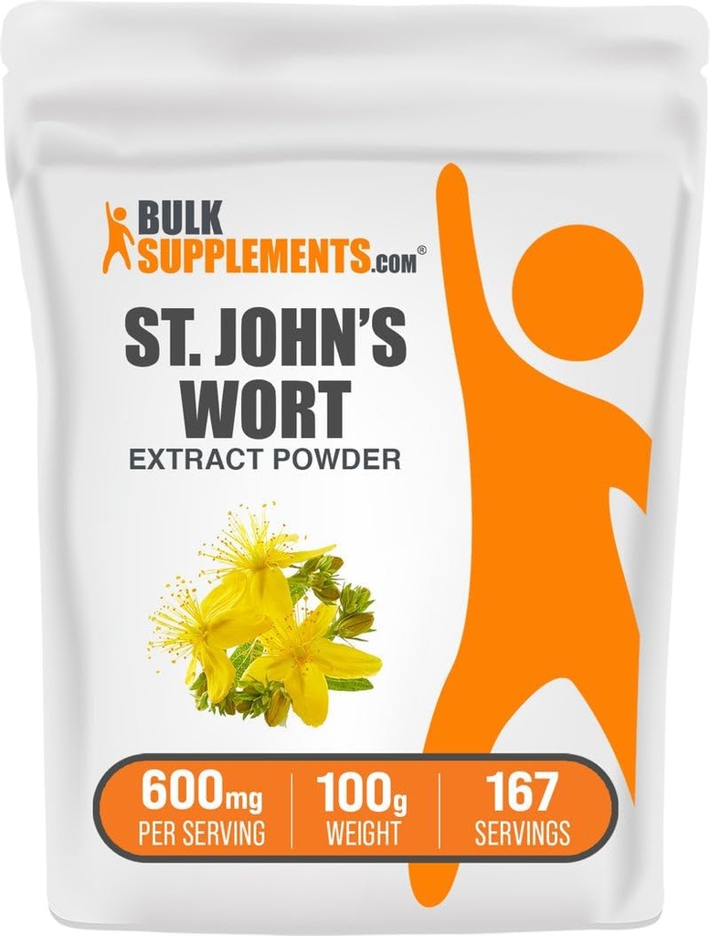 Bulk Assupports.com 圣约翰禾本节节选 - 圣约翰禾本节增刊 草本节增刊 Mood-Vegan & Gluten Free, 每人600mg, 100g (3.5 oz) (Pack of 1).