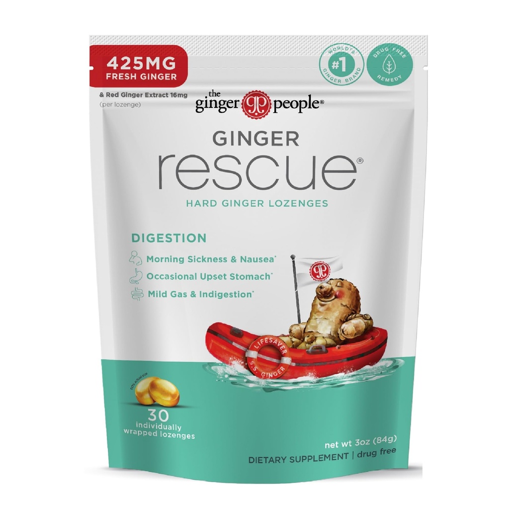 (原始内容存档于2017-09-29) (中文(中国大陆) ). The Ginger People Ginger Rescueive Wellness Lozenges (Hard) QQ常规力量 - 425mg – 疾病,恶心,头痛的胃,泥气和消化不良,30 Countries (Pack of 1).