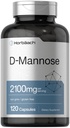 Horbäach D-Mannose → 2100mg → 120 Capsules → 最高可能性 → 非GMO & Gluten 免费补编