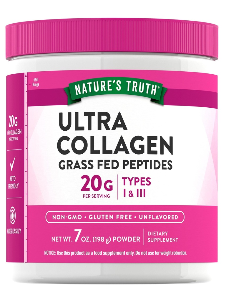 (原始内容存档于2018-06-21). Nature's Truth Collagen Powder QQ 7 oz QQ 类型 I和III 不受欢迎的Grass Fed Peptides 和 Keto Friendly QQ Non-GMO & Gluten Free Supplement