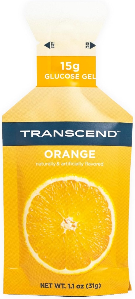 变形食品 橙宝石(1.1 oz,包100) 快速动作卡布 Gel Orange Flavor – Cafeine Free, Gluten Free