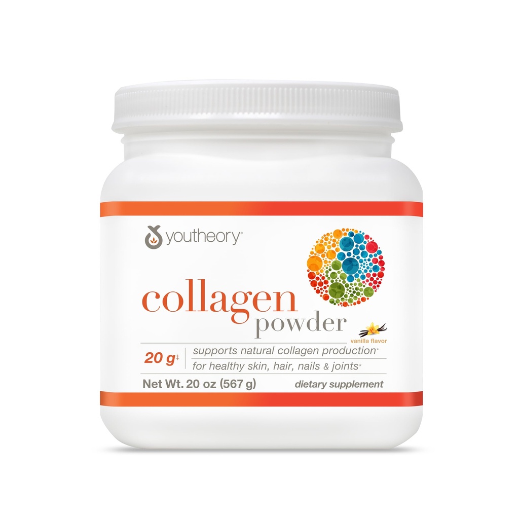 蛋白酸、矿物质、维生素C和B7(Biotin) - 支持健康骨头、肌肉、毛发、钉子、皮肤和联合体* - 水解 - 香草 - 20 oz(21名服务者)