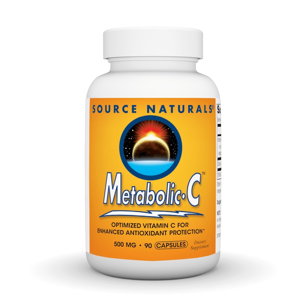 来源: Naturals Metabolic C, 用于增强抗氧化剂保护的优化维生素C*,500 mg - 90 capsules