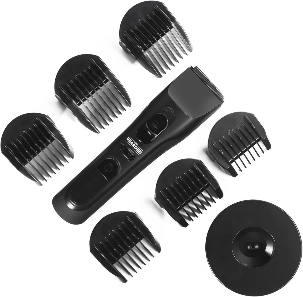 Live Bearded MT-1 Beard Trimmer - 可用240-Minute运行时间,陶瓷刀锋,Whisper Quiet和28 Combination Cutting Longs for Men进行充电.