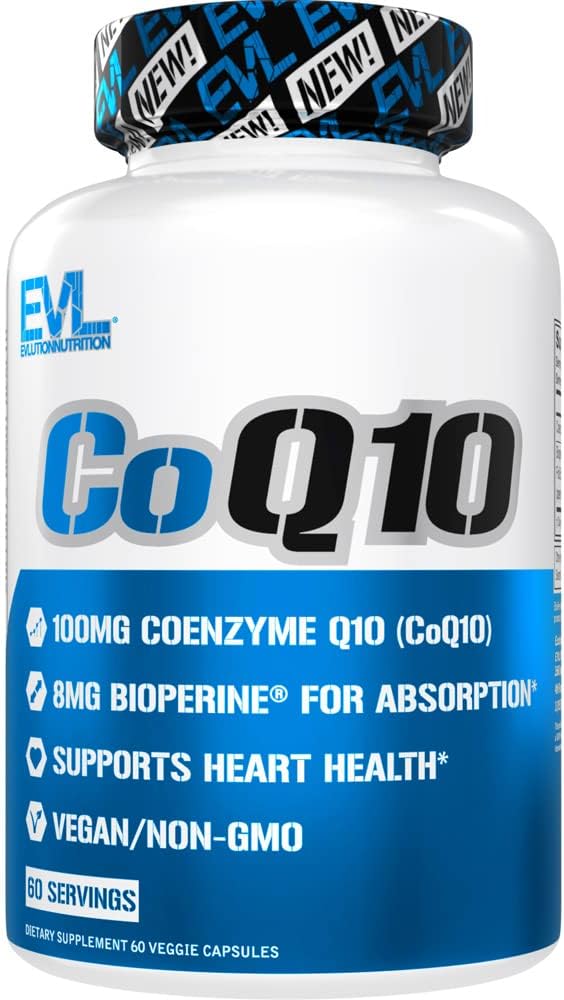 EVL 高吸收量 CoQ10 100mg - 高级抗氧化剂 Coenzyme Q10 健康脑支持能量生产和健康衰老补充剂 - CoQ10 生物丙烯健康补充剂