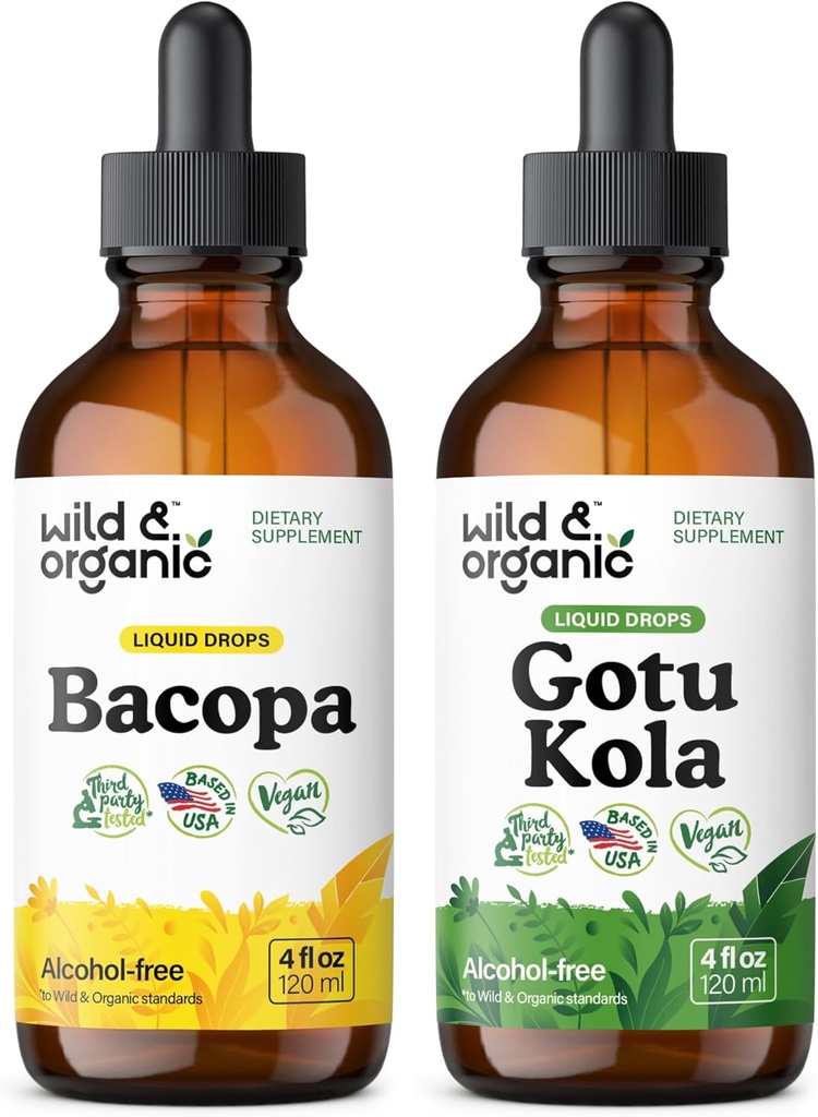 野生和有机贝可帕丁 4 fl oz & Gotu Kola 4 fl oz