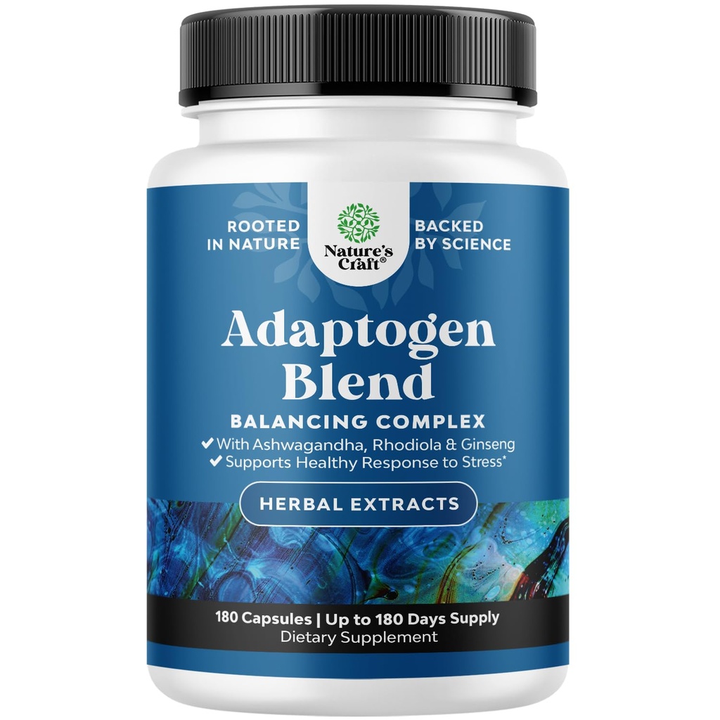 草原适应原体 Mood 支持补编 - 与 Ashwagandha Rhodiola Rosea & Maca Root- Vegan Non GMO & Daytime Friendly - 180ct 一起将压力和科尔蒂索尔管理适应原体降温