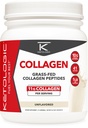 Ketologic Grass Fed Collagen 水解酸盐(未溶液)(1 LB) - 41 services, 11 G collagen perervice, 10 G Protein pervice - 草食Collagen Peptides