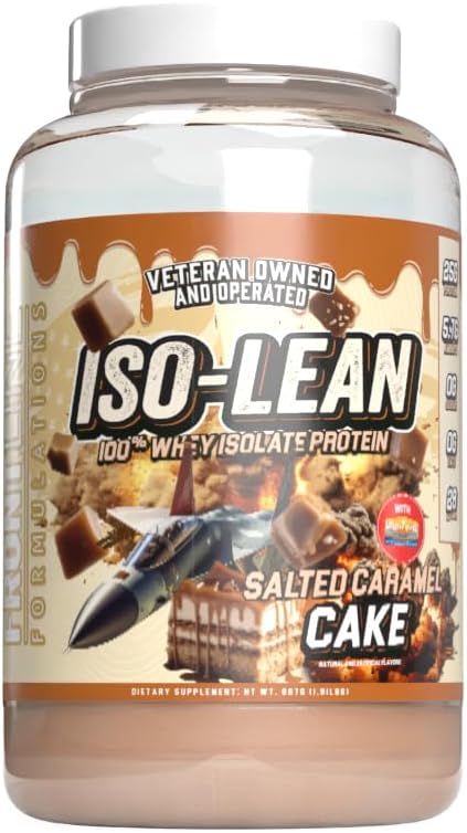 Isolean, 100%Whey蛋白质隔离,快速吸收,Iso Lean, 低糖, 最大限度恢复, 25克/人/服务,兽药拥有和操作(28种服务,盐焦糖蛋糕)