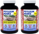 Yerba Prima Psyllium Husks Veg Caps - 180 count (2 Pack) (625mg) - Vegan, Non-GMO, Gluten Free, Colon Cleanser, 古特健康与规律的每日纤维补充剂