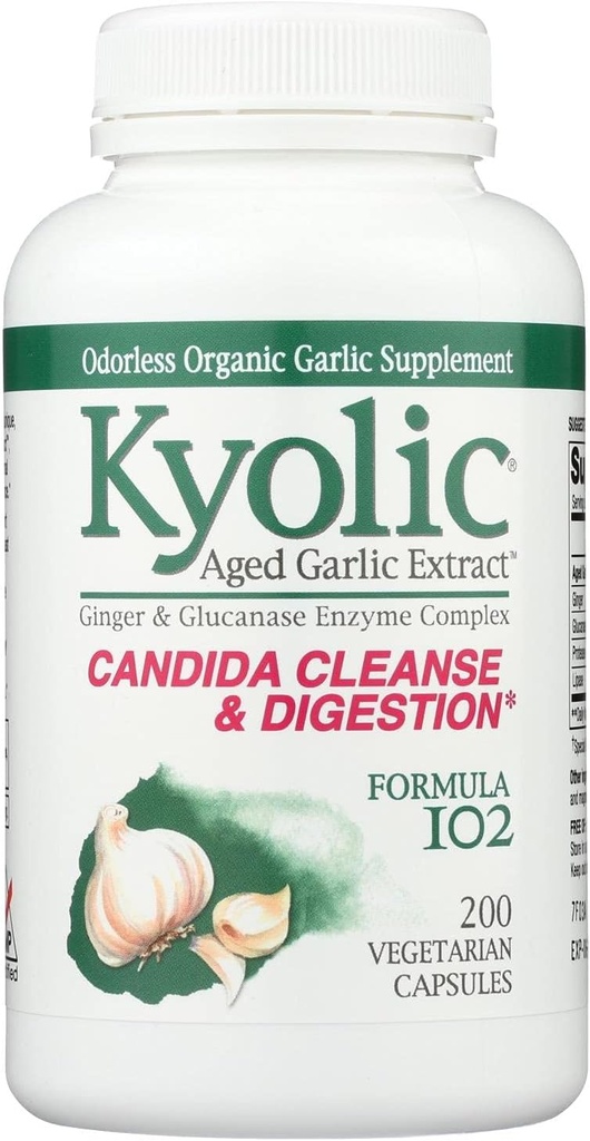 Kyolic #102 大蒜 W/ Enzyme Veg 200 Cap