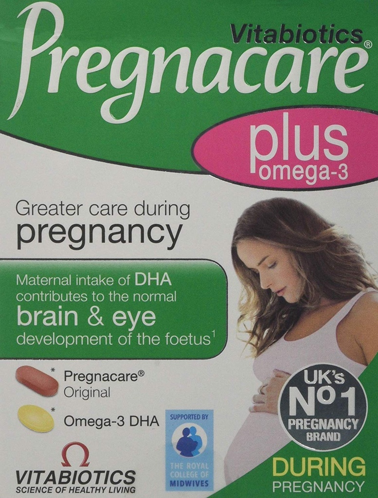2 Packs Vitabiotics Pregnacare Plus Omega 3 - 56 片 = 总计 112 片/卷 按维生素分类