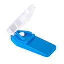 EZY DOSE Pill Cutter and Splitter, Safely Cuts Lige, Small and Tiny Pills, Vitamins, 平板药, 精确的易切, 无污的钢刀, 旅行Sized, 容易使用, 彩色 May Vary, BPA Free