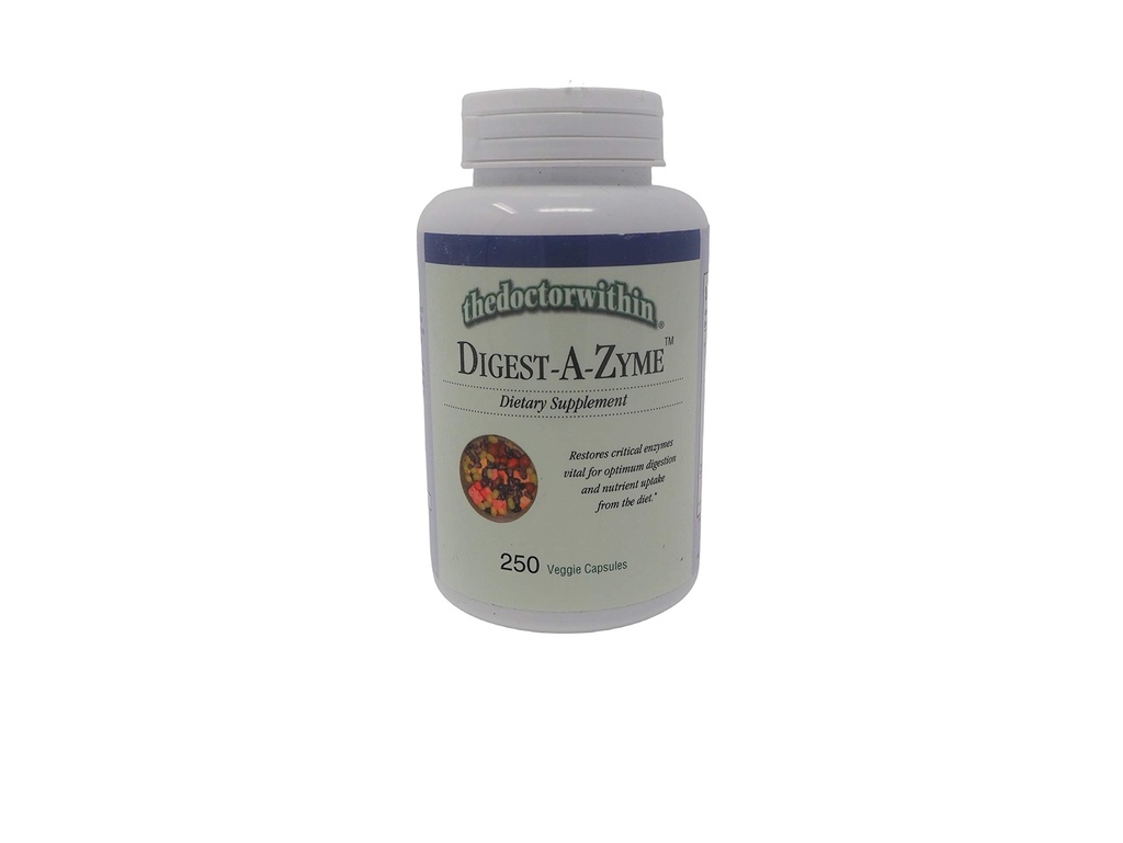 博士 - 文摘 - A-Zyme - 恢复临界消化酶 - 250 Veggie Capsules