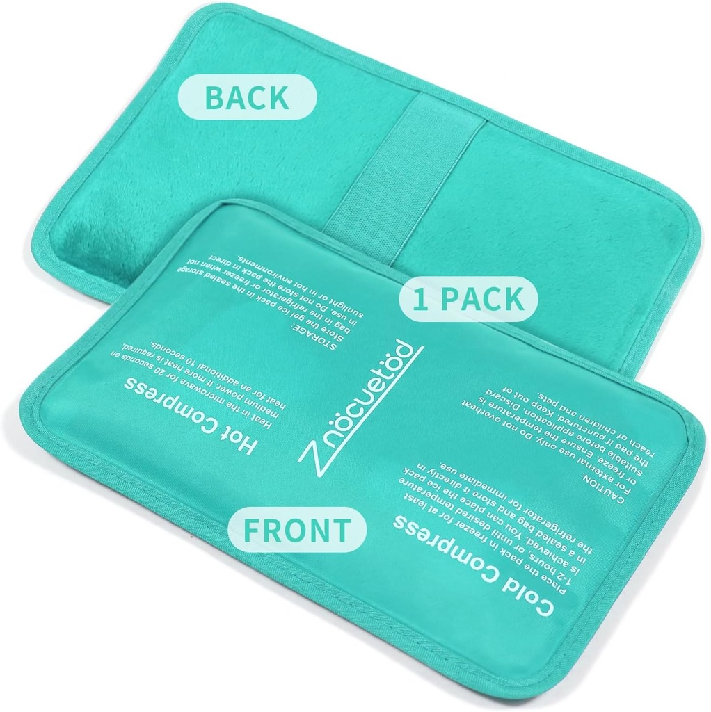 Gel Ice Pack for Injurys 重用软冷冻器冰袋 配有Strap-热冷压缩器 Pack for Swelling Bruises 外科手术 膝盖脚背 Ankle Neck Elbow Wisdom Tooth-1 Pack