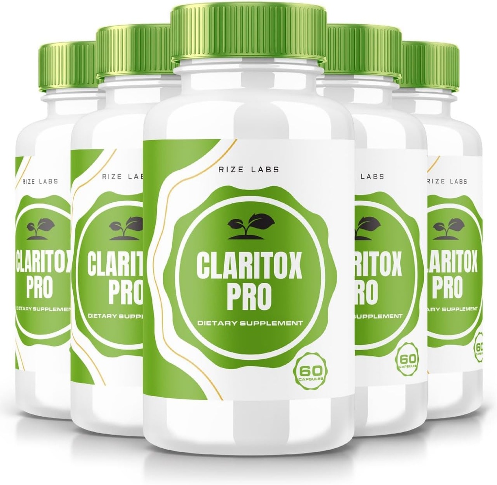 rize 实验室 - Claritox Pro 补充迷魂药,具有所有天然成份的高级配方(300 Capsules)(Pack of 5)