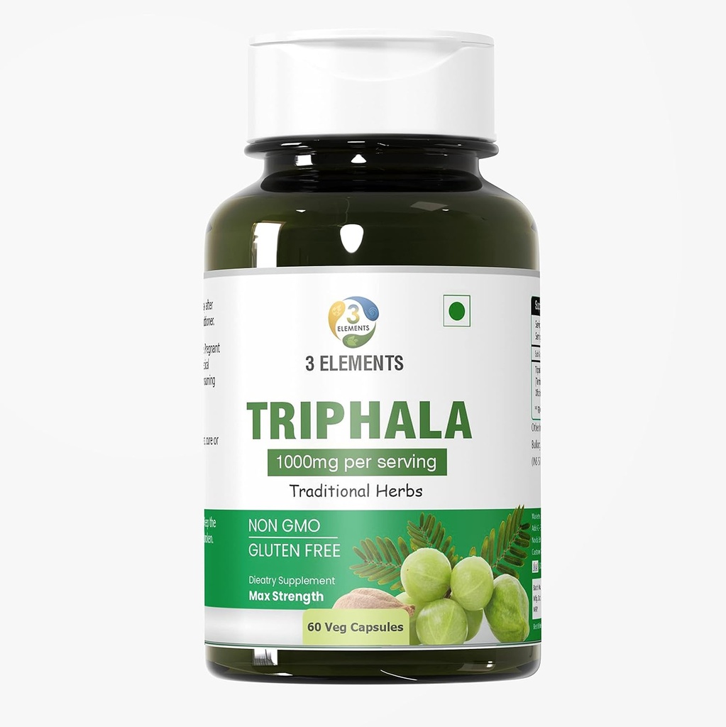3 元素 Triphala 1000mg I 60 Capsules for Daily Dexy, cleansing, & rejuvened, Digestion & Colon Support, Immune System Support, Adaptoin, Nutrient Dense, Vegan, Gluten - Free (英语:Gluten - Free) 互联网档案馆的存檔,存档日期2013-12-27.