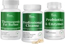VITAMIN SOLUTIONS 热致性脂肪燃烧器和专业脱氧洗涤盒 -- -- 15天的重量管理、Gut保健和Bloating Relief -- -- 240盖