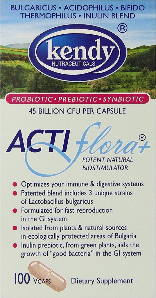 肯迪 美国, Actiflora+, Potent Natural Biostainulator, 100 Veggie Caps