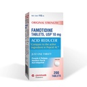 Glenmark 治疗方法 原强性 Famotidine 药片, 10 mg, 减酸剂用于心脏灼伤救济, 200 Counter