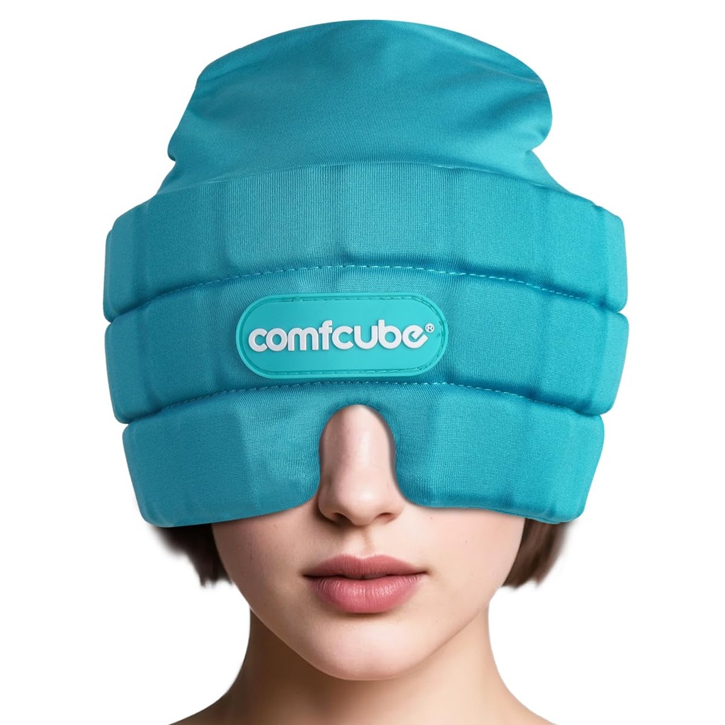 Migraine & Headache Relief Ice Cap, 2 Hours long lasting Cold Leady Wearable & Washable Form Fiting Ice Hat for Sinus & Express Relief, Puffy Eyes, Special Migraines, Chemo (英语:Migraines (film))) 意料之中的冰帽和压力救济, 意料之中的冰帽, 意料中的冰帽, 意料中的冰帽, 意料中的冰帽, 意料中的冰帽,