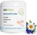 HillVital Eczema Cream for Kids - Hydrating Moisturizer for Adults, Herbal Baby Eczema Relief, Itch Relief Hives Treatment, Anti Itch Lotion and Seborrheic Dermatitis Balm 8.5 fl oz