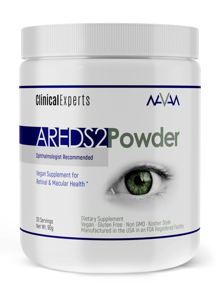纳瓦恩 AREDS 2 供那些不能摄制药片或软胶的人使用的粉剂 - 眼维生素和矿物 - Lens Clarity & Retina 健康,临床专家,Lutein, Zeaxanthin & Zinc Kosher样式,30种服务