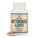 Nattokinase 补充 4,000 FU 服务,120 Capsules(来自日本的Natto) 双木为心血管和循环支持的系统酶