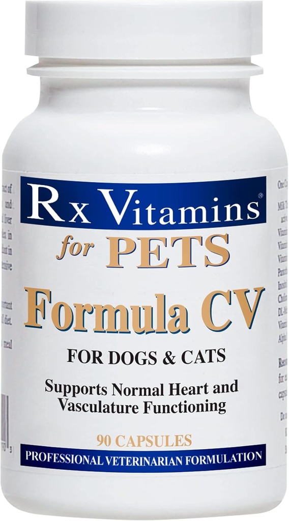 Rx 维生素公式 狗和猫的CV - 猫和狗心健康 - Feline & Canine Cardiac Support - 90 ct