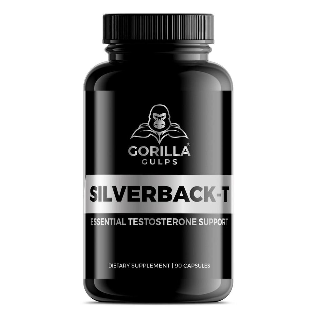 Gorilla Gulps – Silverback-T – 基本睾丸酮支持 – 男士Stamina, 耐力,和强力助推 – 90 Capsules