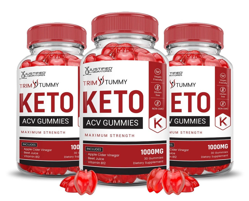 合理实验室(3 Pack Trim Tummy Keto ACV Apple 苹果苹果苹果醋醋 配以石榴甜菜汁 配以B12 Vegan Non GMO 180 Gummys)
