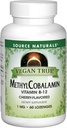 资料来源:Naturals Vegan Methyl Cobalamin,维生素B-12樱桃裂肉补充剂,1 Mg - 60 Lozenges
