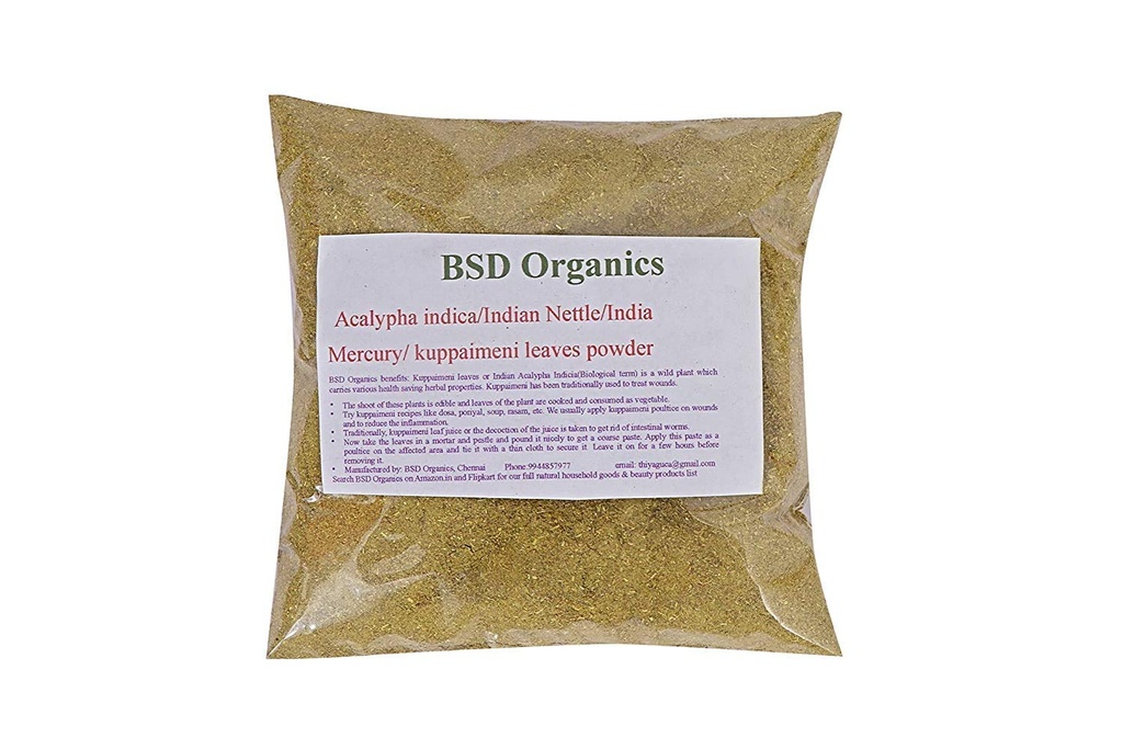 BSD ORGANICS 留下阿卡利法·印地卡/印地安尼特尔/印地安汞/印地安铜叶/kuppaimeni(50格拉姆/1.7乌恩斯)