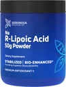 Geronova研究生物增强Na R-液态酸粉,50g - 4个月供应 - 稳定R Alpha Lipoic酸粉用于弹性剂量 - 易混合和强化吸收神经支持补充