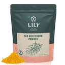 Lily of the Valley Sea Buckthorn Powder - Rhamnus Cathartica - No Added Sugar - Tart Berry Taste - Vegan & Gluten-Free - Packed in Resealable Pouch (4oz, 113g)