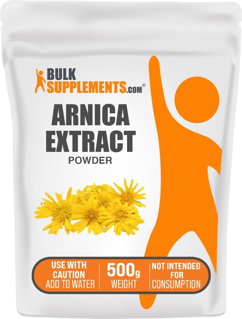 Bulk Supposes.com Arnica 抽取粉末 - 草药补充剂,来自Dried Arnica Flowers, Services Vary per use, 500g (1.1磅) (一包)