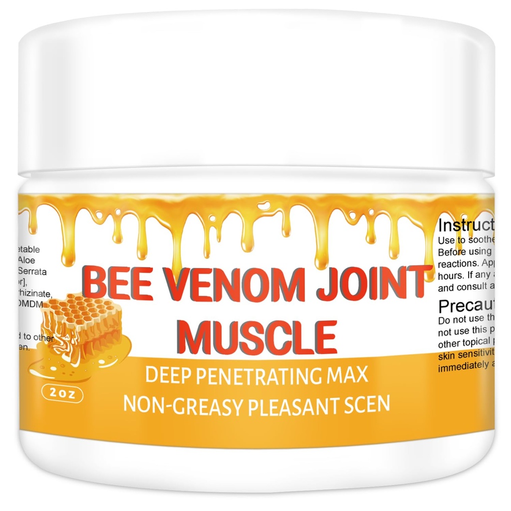 有机蜂 Venom 治疗血清,专业联合与肌肉和骨骼释放 Cream - 24小时有效释放后部,颈部,手部,脚部,膝盖,肌肉,肩部,Hip,神经