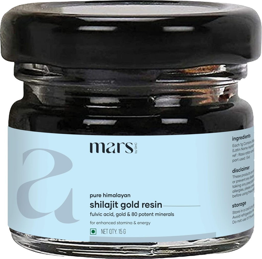 火星喜马拉雅 Shilajit 黄金Resin — 从高海拔喜马拉雅山脉有机提取 — — 支持自然能源、生命力与健康 — — 15g — 包1