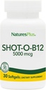 Natures Plus Shoot-O-B12 (Cyanocobalamin) - 5000 mcg, 30 Softgels - 高概率,快速代理 B12 补编 - 记忆与能源促进器 - 格鲁滕-无 - 30 services
