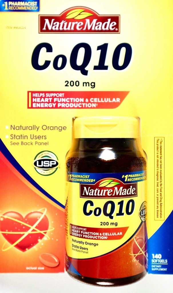 自然制造 Coq10 200 Mg, 自然橙色, 价值大小, 140 软胶伯爵