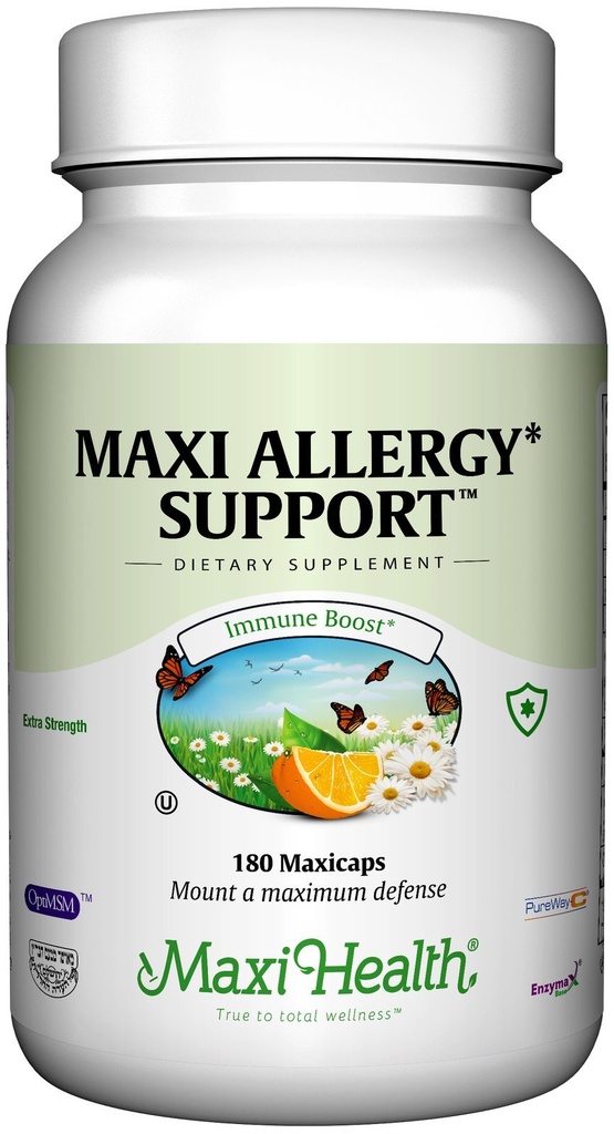 Maxi健康过敏 支持维生素C与MSM Sinus & Nasal Health, 180 Counter