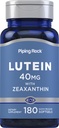 Piping Rock Lutein and Zeaxanthin Supplement → 40 mg → 180 软胶 → 眼维生素 来源于马里戈德花序 → Non-GMO, Gluten Free