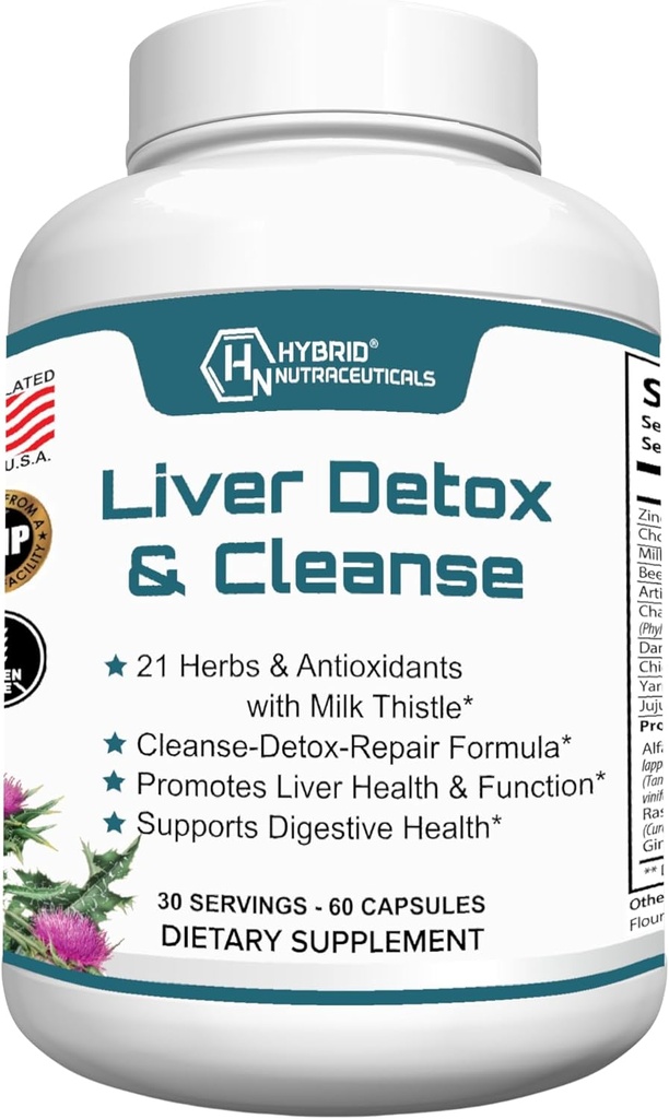 混合营养素 Liver Cleanse Detox & 修补 - 牛奶硝酸盐, Artichoke 提取剂, Dandelion 根