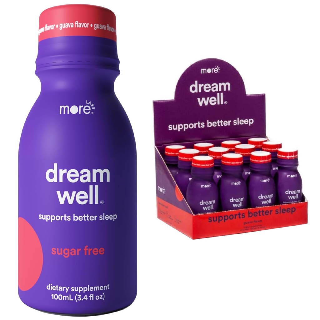 更多 Labs Dream Well, 5MG 梅拉托宁综合睡眠饮料解决方案, 与 5HTP , Lemon Balm , Jujube种子, Glycine (Pack of 12) 形成非哈比特语