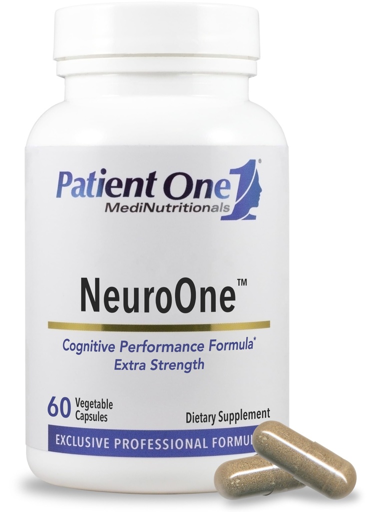 患者 One neuro One + 支持记忆、认知、摩德和焦点* + 与 Citicoline、乙酰-L-Carnitine、Gingko 和 More + + 60 Capsules