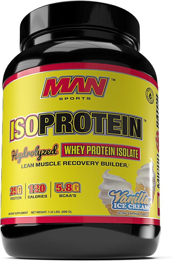 人体育 ISO-蛋白水解 100%纯水解 蛋白质 孤立粉 香草冰粉 1.32英镑(20天供应)